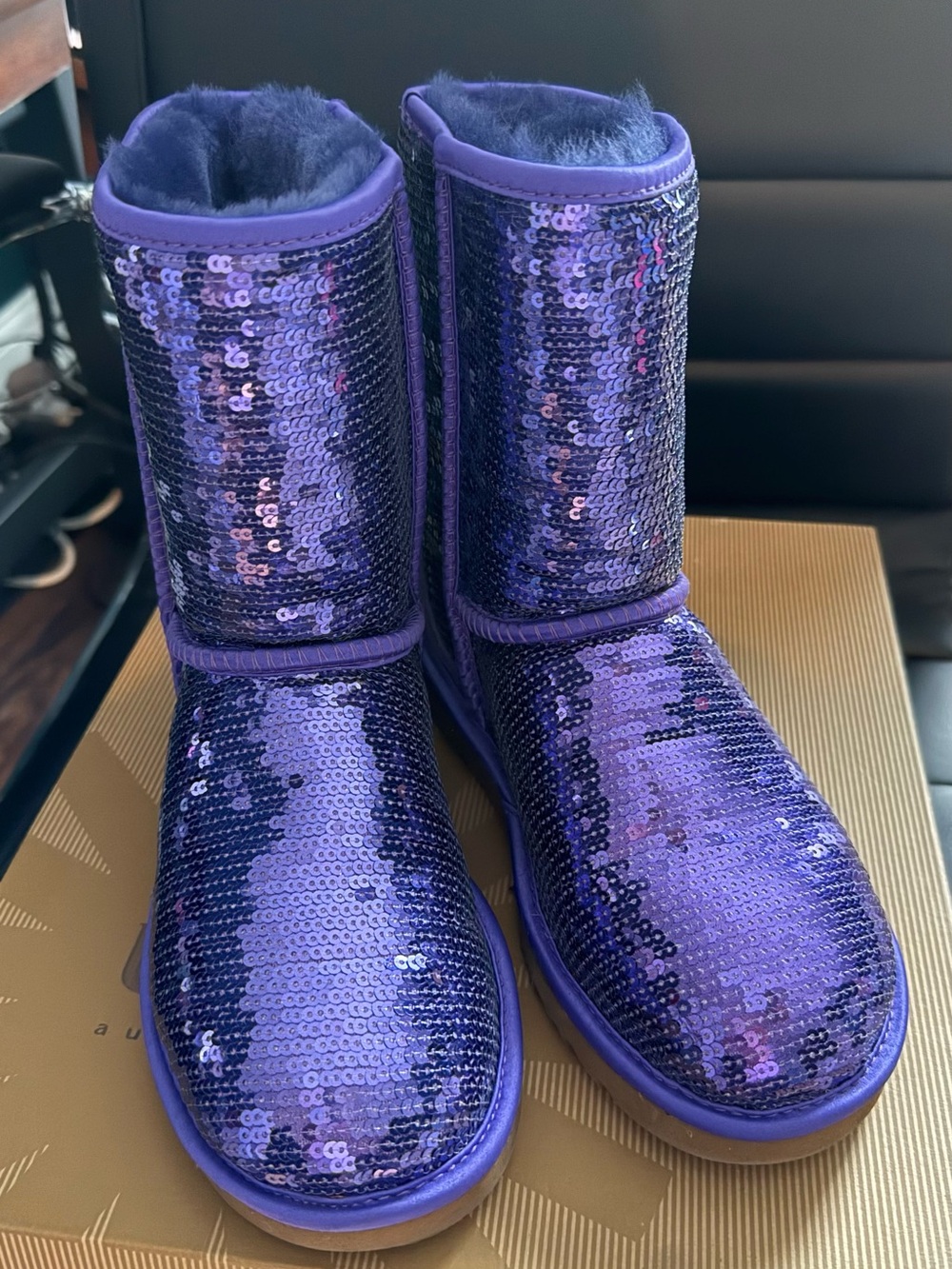 Women’s Classic Candy Purple Sequin Ugg Boots - New